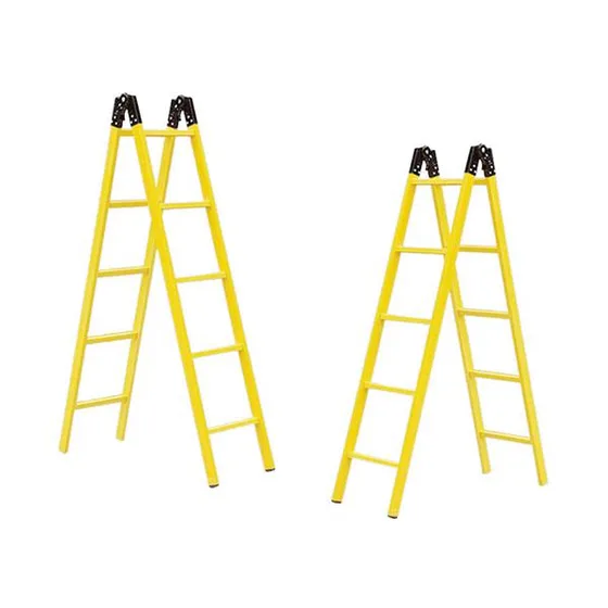 Yellow FRP insulation folding ladders