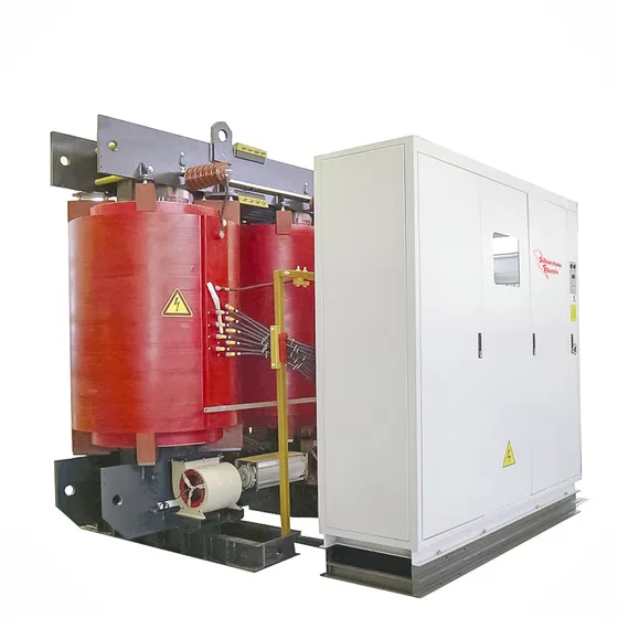Cast-resin dry-type transformer with protective enclosure