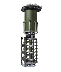 Vertical tap changer selector assembly